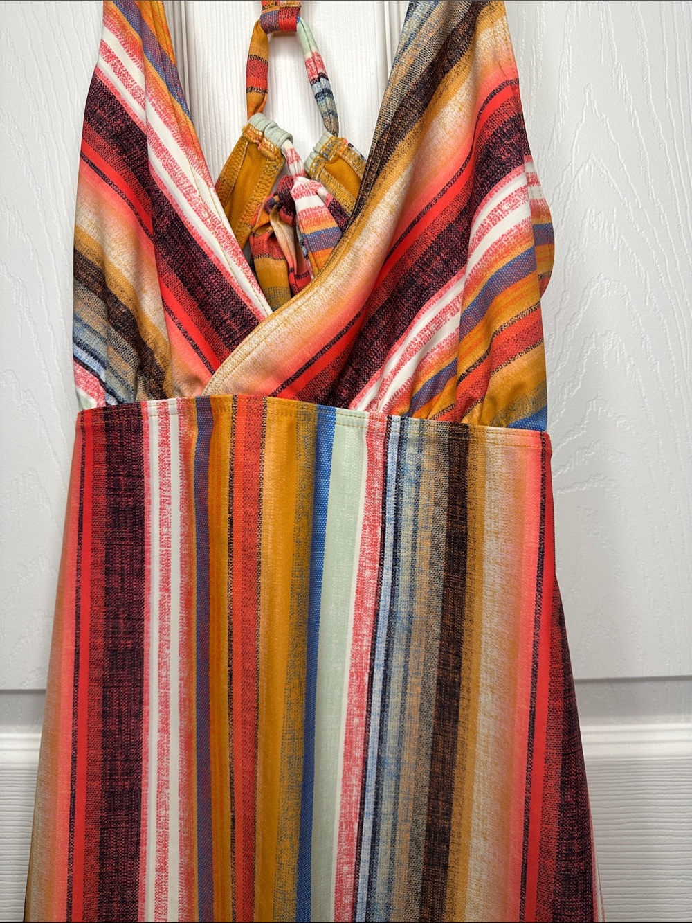 Prana Multicolor Stripe Swim Top